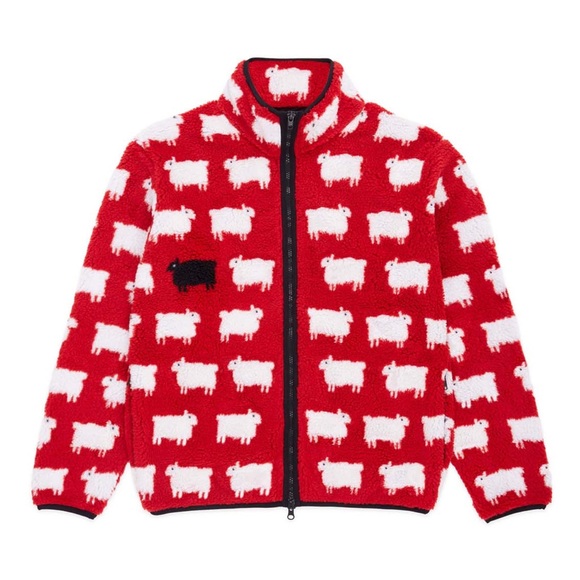 Rowing Blazers Red and White Teddy Jacket - Picture 1 of 9